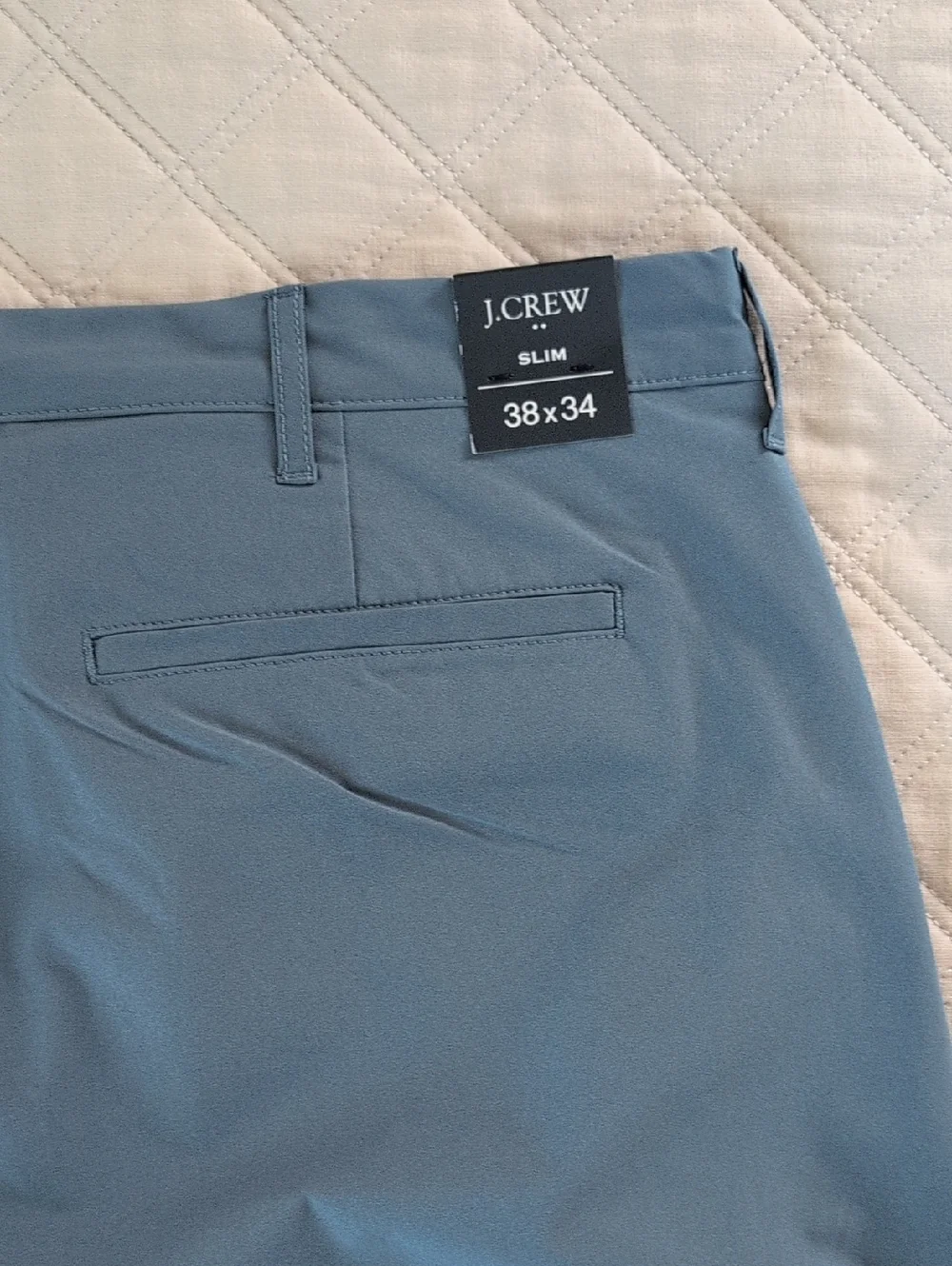 J. Crew Factory 38x34 XL Slim Fit Tech Chino Pants Pewter Gray NWT Classic Work